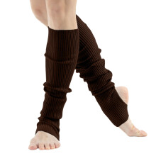 Women's Ribbed Leg Warmers Open Toe Retro Style