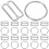 Swimsuit Clasp Replacement Silver 8-Shaped 30 Pairs 1