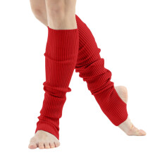 Women's Ribbed Leg Warmers Open Toe Retro Style