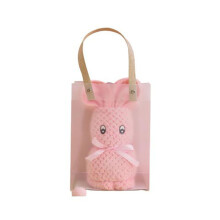 Rabbit Hand Towel for Kids Soft Coral Terry 1 Pack