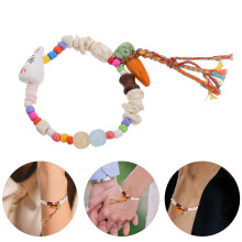 Bunny Charm Bracelet Easter Rope Stone Jewelry 1 Piece