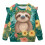Girls Tropical Sloth Sweatshirt Ruffle Shoulder Size 3-4 1