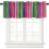 Striped Light Filtering Window Valance Purple Pink Green 1