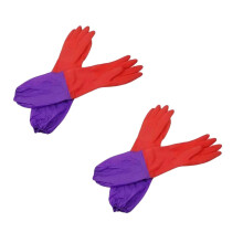 Latex Rubber Gloves with Velvet Lining 2 Pack