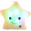 Twinkle Star Plush Pillow LED Night Light White 1