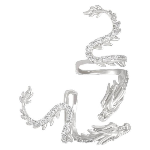 Dragon Ear Cuff Crystal Wrap 1 Pair