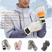 Heated Gloves Windproof Temp-Controlled Rechargeable 11.81