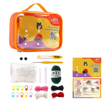 Beginner Crochet Kit with Yarn Hooks Bag Book