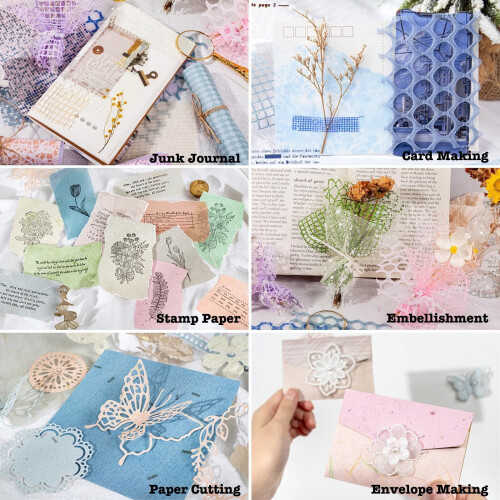 Scrapbook Paper and Decorative Mesh Fabric Set 90 Sheets 1