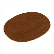 PU Leather Sew-On Repair Patches Oval 1 Pair
