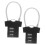 NICEXMAS Cable Lock Zinc Alloy Combination Padlock 2 pcs 5