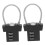 NICEXMAS Cable Lock Zinc Alloy Combination Padlock 2 pcs 8