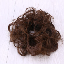 Curly Hair Piece Messy Bun Scrunchie Brown 1 Set