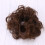 Curly Hair Piece Messy Bun Scrunchie Brown 1 Set 1