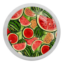 Watermelon Pattern Crystal Glass Cabinet Knobs 4 PCS