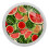 Watermelon Pattern Crystal Glass Cabinet Knobs 4 PCS 1