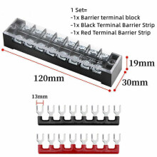 Bornier à vis double rangée 600 V 25 A TB-2508 8 positions
