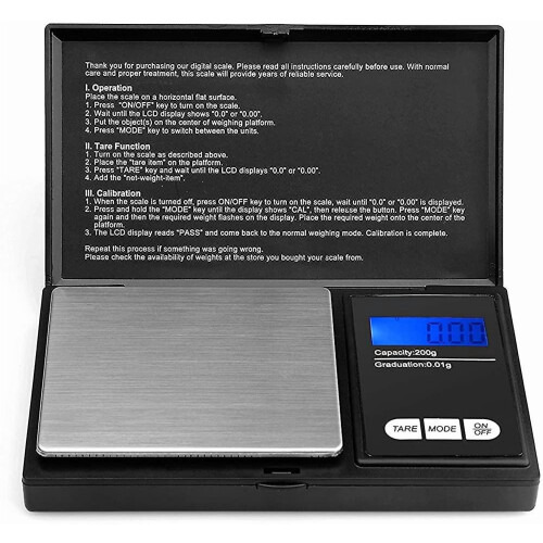Pocket Scale Digital Portable with Backlit LCD Display