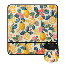 Lemon Floral Sewing Machine Muffling Mat with Pockets