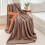 Flannel Blanket Coffee 39x28in Warm Washable 1