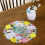 Easter Bunny Placemats Floral Rabbit Eggs Round 14 Inch 1