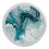 Crystal Glass Cabinet Knobs White Teal Marble Print 4 PCS 1