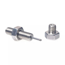 Punk Nail Screw Ear Stud 1 Piece White