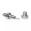 Punk Nail Screw Ear Stud White 1 Pair 1
