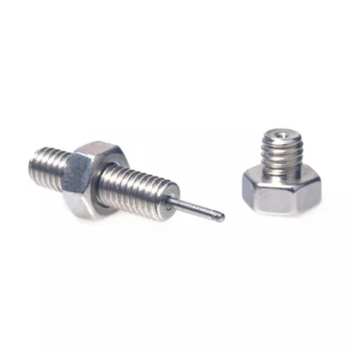Punk Nail Screw Ear Stud 1 Piece White