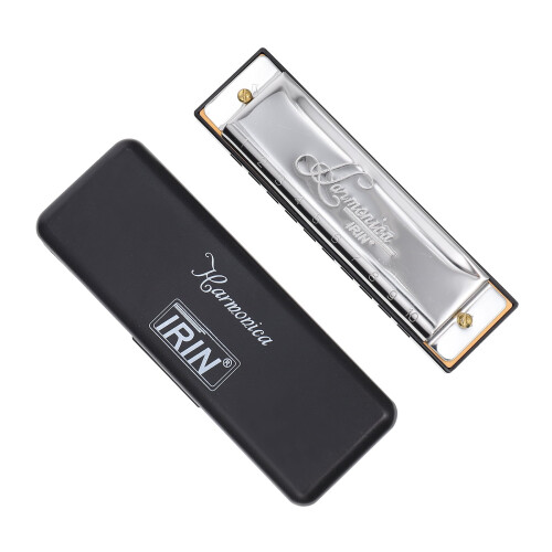 Metal Blues Harmonica 10 Hole 20 Tone Portable