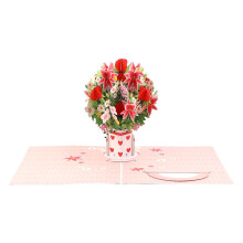 Daisy Pop Up Card 3D Flower Butterfly Bouquet 5.9" x 7.9"