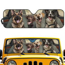 Happy Dog Driving Sun Shade for Jeep Wrangler Gladiator