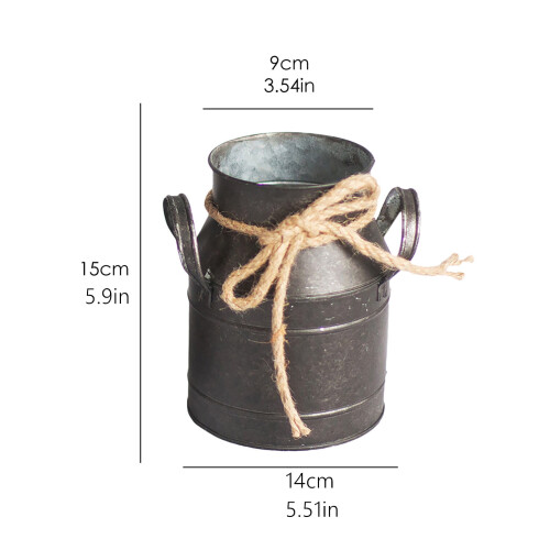 Vase rustique vintage en boîte à lait (1 pièce) 1