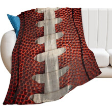 Flanellfilt i fleece, amerikansk fotbollsplan, grön, 60x80