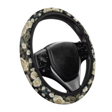 Rose Print Steering Wheel Cover 15 inch