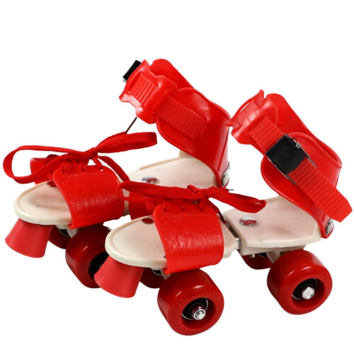 Quad Roller Skates Adjustable Fit Double Wheels 3 Colors