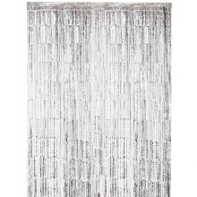 Rideaux Silver Rain, décoration de mariage, lot de 2 serpentins dorés