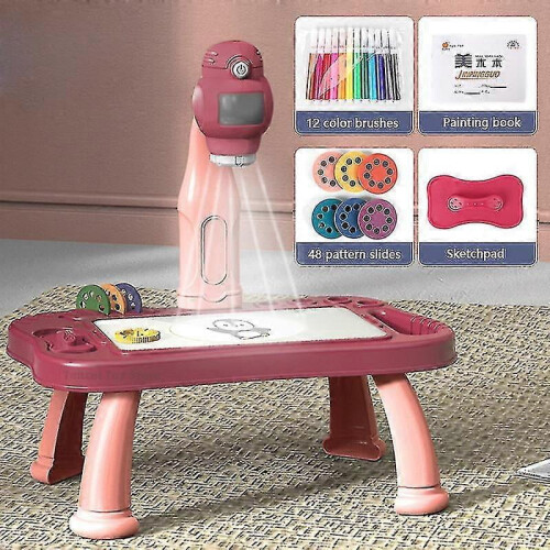 Kids Painting Table Set with Projector Educational Toy 2