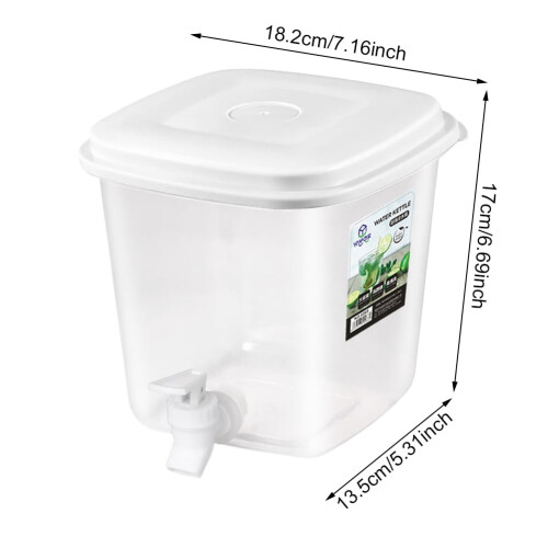 Water Dispenser with Lid Square 3.5L Kitchen Essential 1