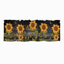 Cantonnière tournesol à œillets 45,7 x 137 cm (18 x 54 po) en polyester