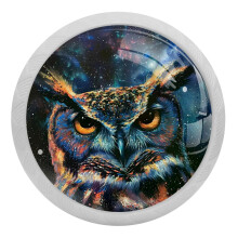 Boutons de meuble Hibou Galaxie en verre cristal (4 pièces)