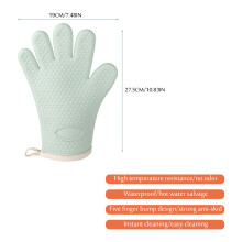 Gants de cuisine résistants à la chaleur, isolés au gel de silice, lot de 2