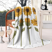 Plaid en flanelle Ă motif tournesol 50 x 60 pouces