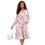Kirschblüten-Midikleid für Damen, kleines Patchwork-Kleid, lang 1