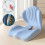 Car Seat Cushion with Back Support Memory Foam L-Shaped Blue 1