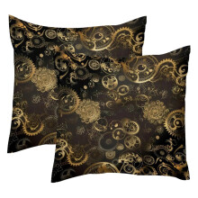 Housses de coussin Steampunk 45 x 45 cm (lot de 2)