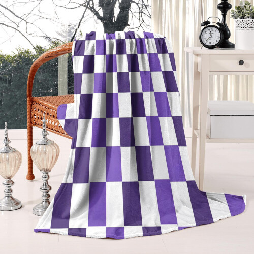 Sage Green Checkered Throw Blanket 50x60 in