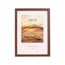 Cadre photo en bois marron, décoration murale ou de bureau