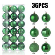 Boules de Noël incassables 30 mm, lot de 36