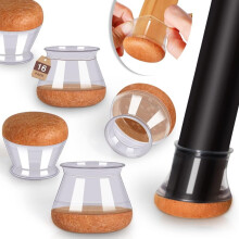 Black Square Chair Leg Protectors for Hardwood Floors
